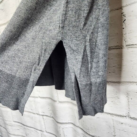 Caslon 3-in-1 Side Slit Convertible Cowl Neck Sweater Tunic Size Large Gray - Picture 5 of 12